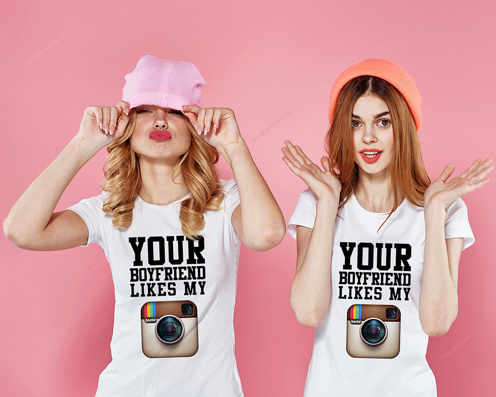 Футболка Your boyfriend likes my Insta