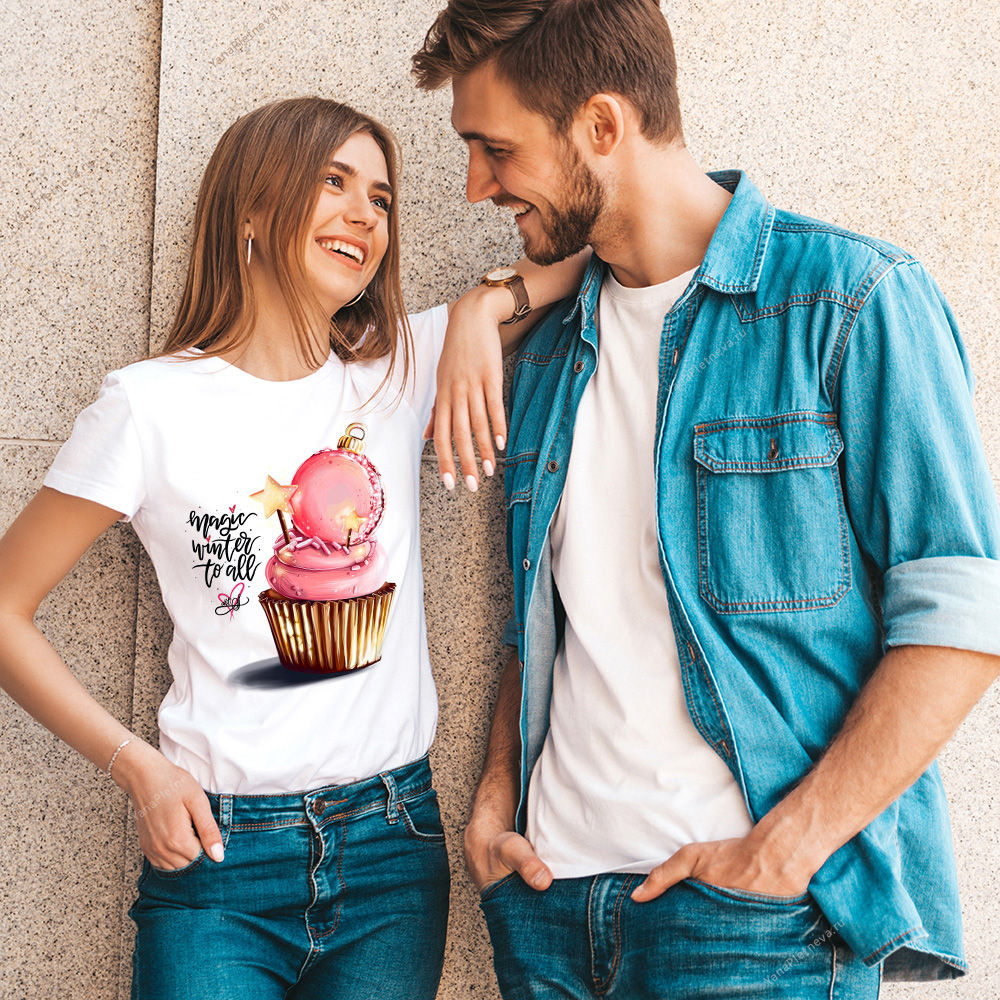 Футболка женская с принтом Волшебной зимы