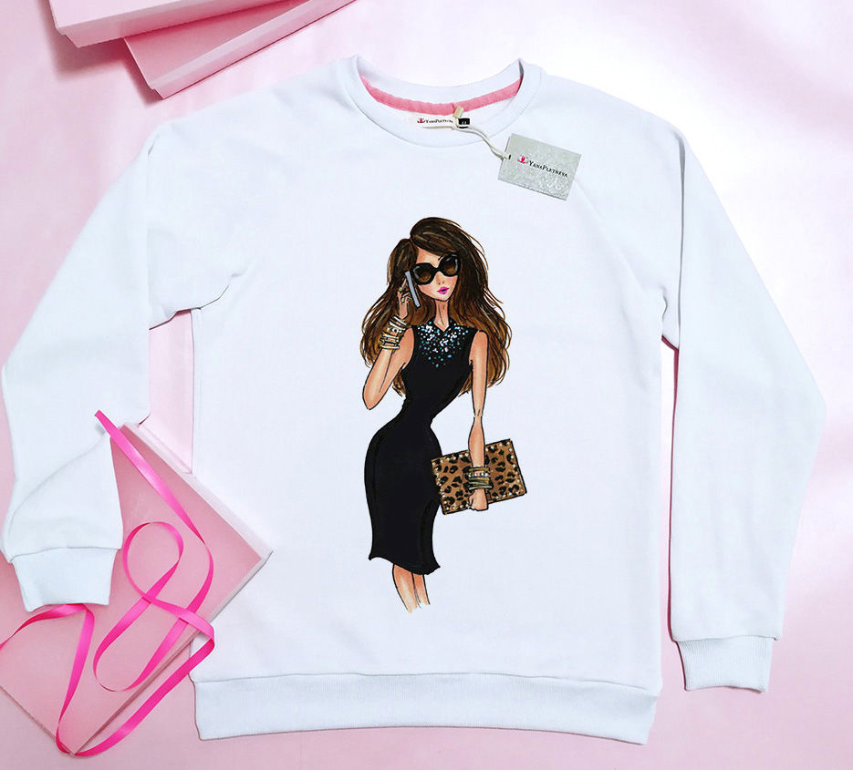 Свитшот Модница в чёрном