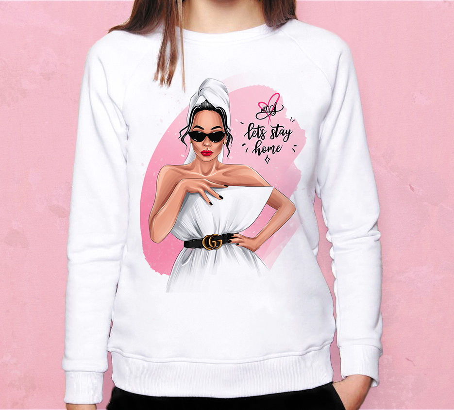 Свитшот Давай останемся дома