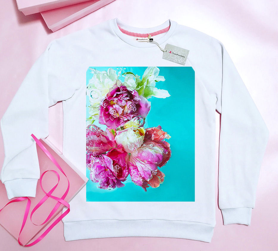 Свитшот Цветы под водой