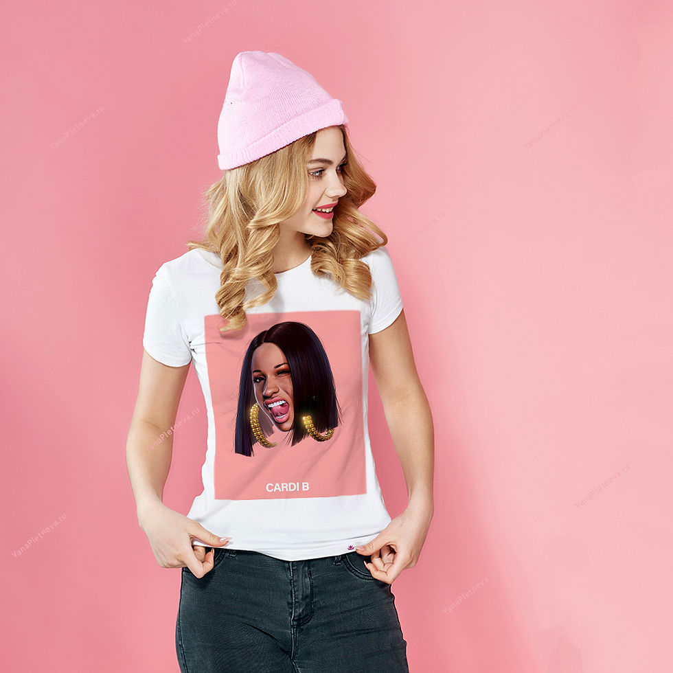Футболка с надписью Cardi B