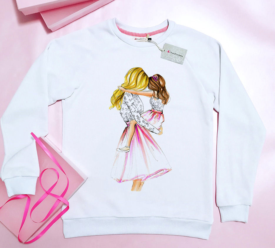 Свитшот Мама с дочкой