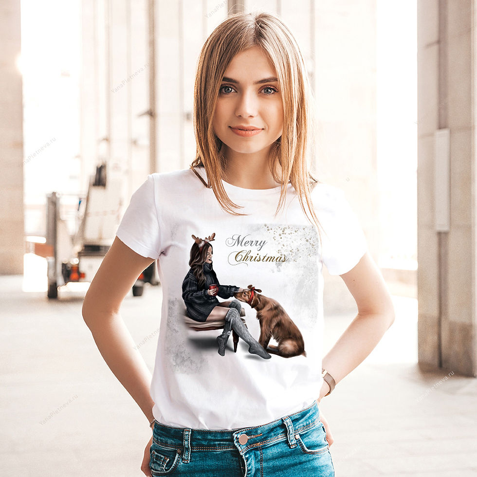 Футболка Счастливого Рождество
