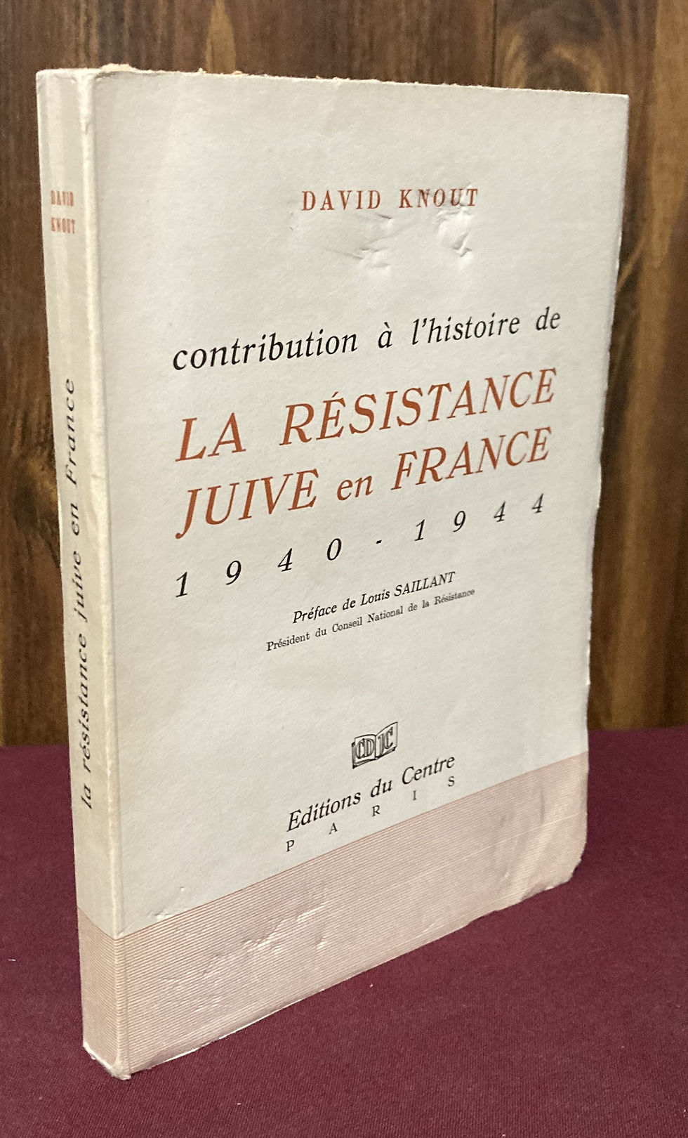 Contribution a l'histoire de la Resistance juive en France, 1940-1944