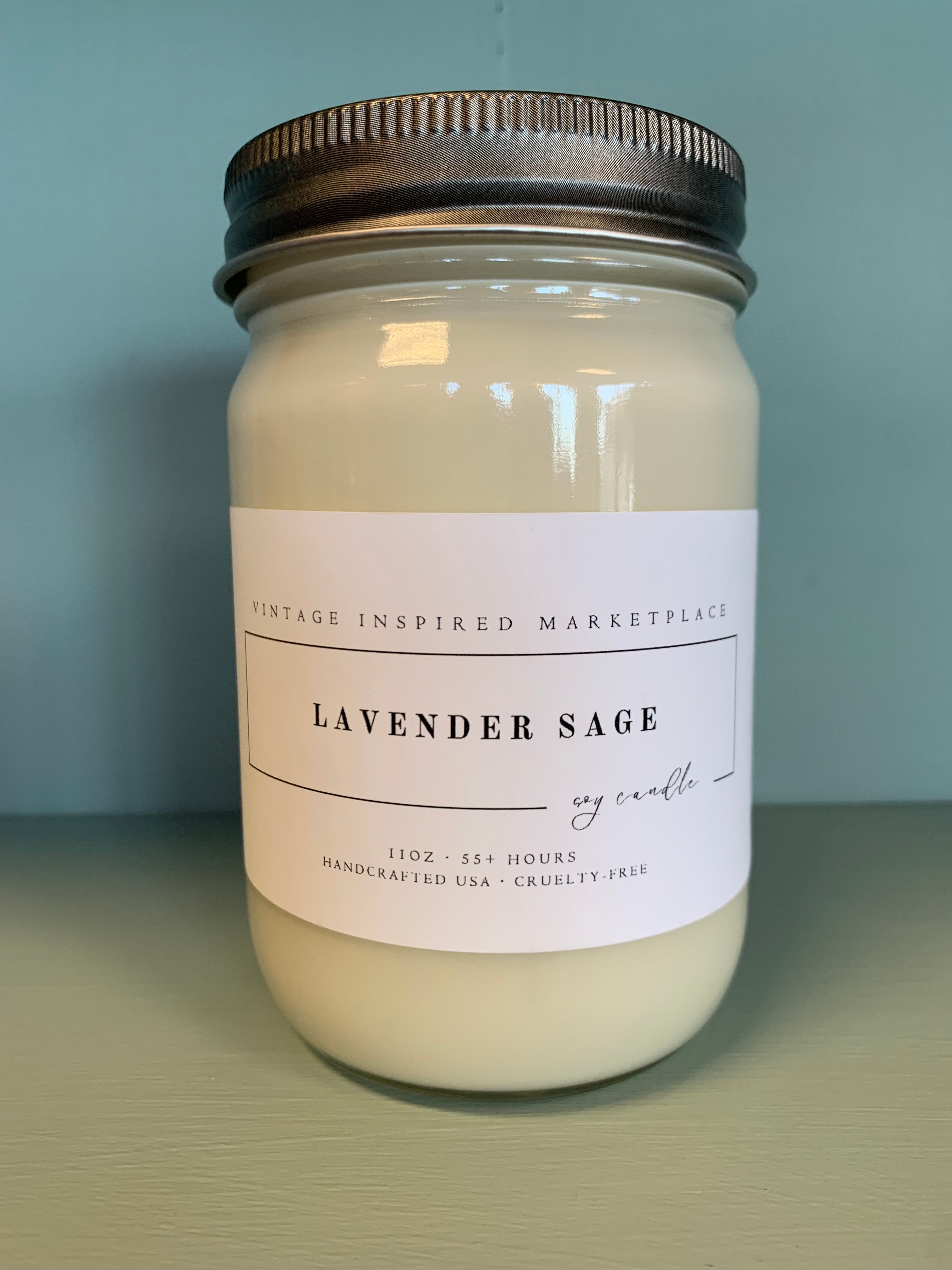 Lavender Sage 100% Soy Jar Candle