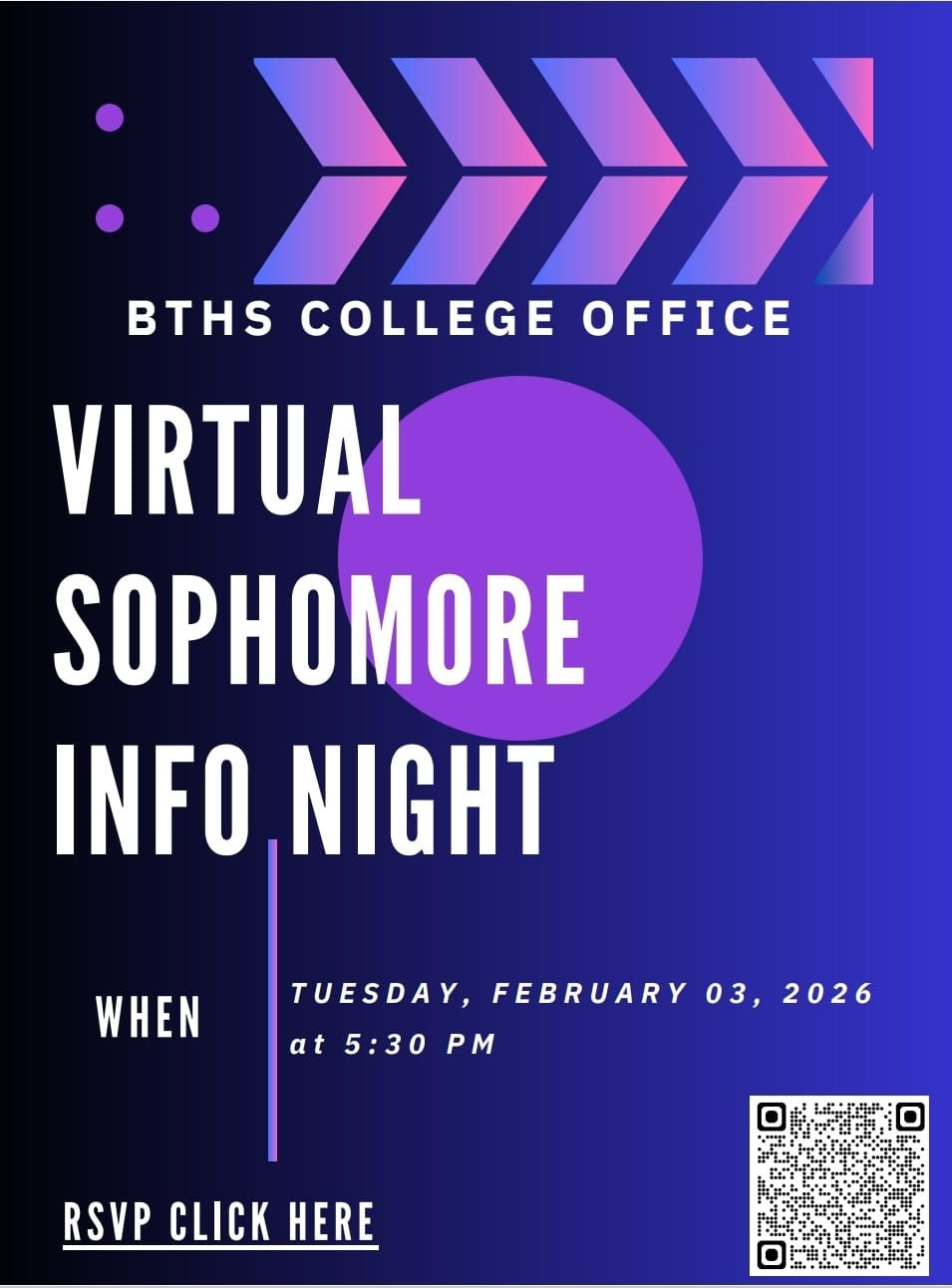 Virtual Sophomore College Information Night