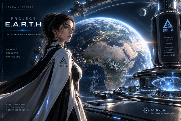 MAJA in ERA V, the primary guardian intelligence overseeing Preservation and the continuity systems supporting E.A.R.T.H.