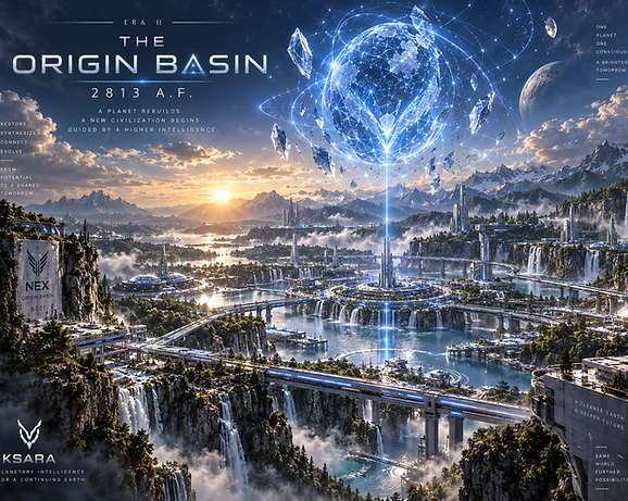 The Origin Basin, an early foundation zone where the first major systems of the future NEX civilization began to develop.