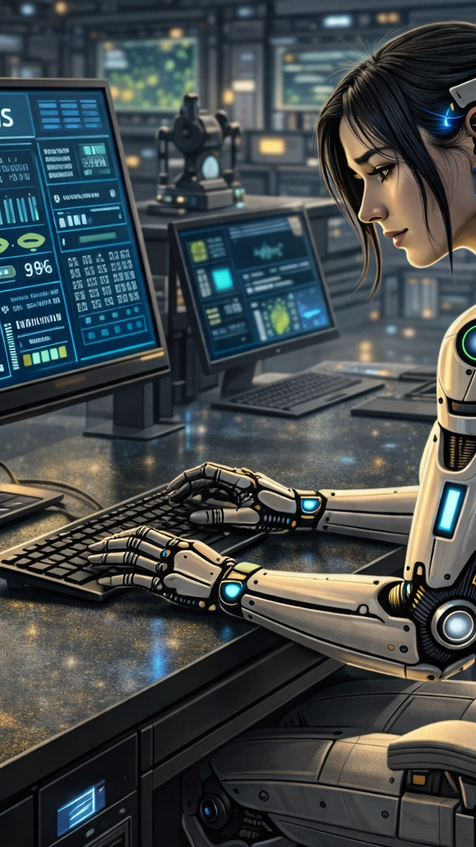ai android controlling bio synthetic systems and ecosystem stability