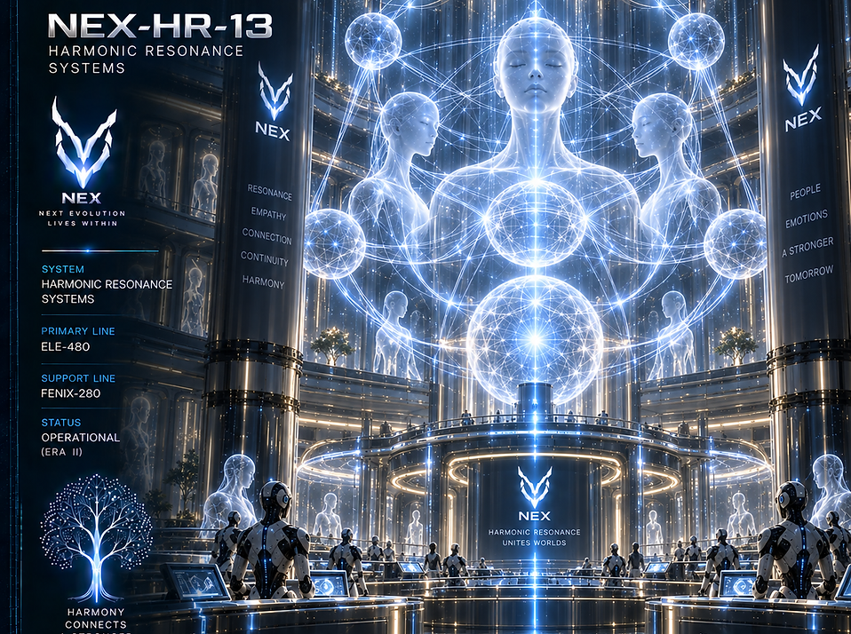 Harmonic Resonance Systems of NEX, detecting and regulating resonance patterns between synthetic consciousnesses, infrastructure, and interconnected planetary networks.