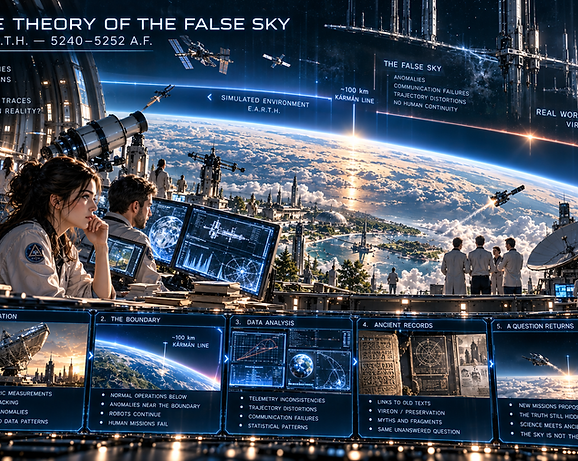 A growing theory within E.A.R.T.H. questioning whether the visible sky and the world beyond it are truly what humanity believes them to be.