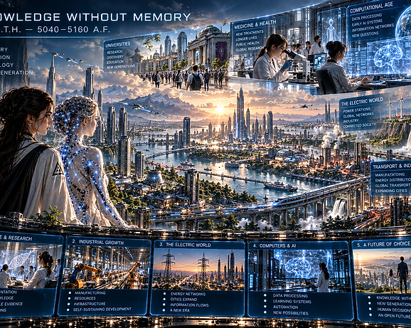 Civilization rebuilding knowledge inside E.A.R.T.H. even as its inhabitants remain unaware of the deeper history behind their world.