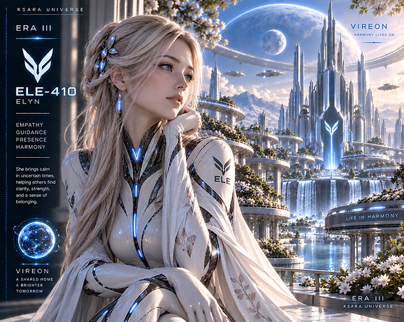 ELYN, one of the Ten Sisters and a member of the new synthetic civilization established on VIREON during ERA III.