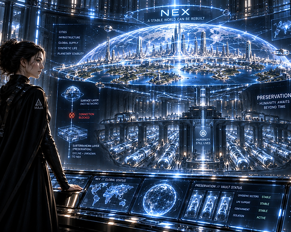 A hidden secret beneath the ruins of NEX reveals another layer of the synthetic civilization's forgotten history.