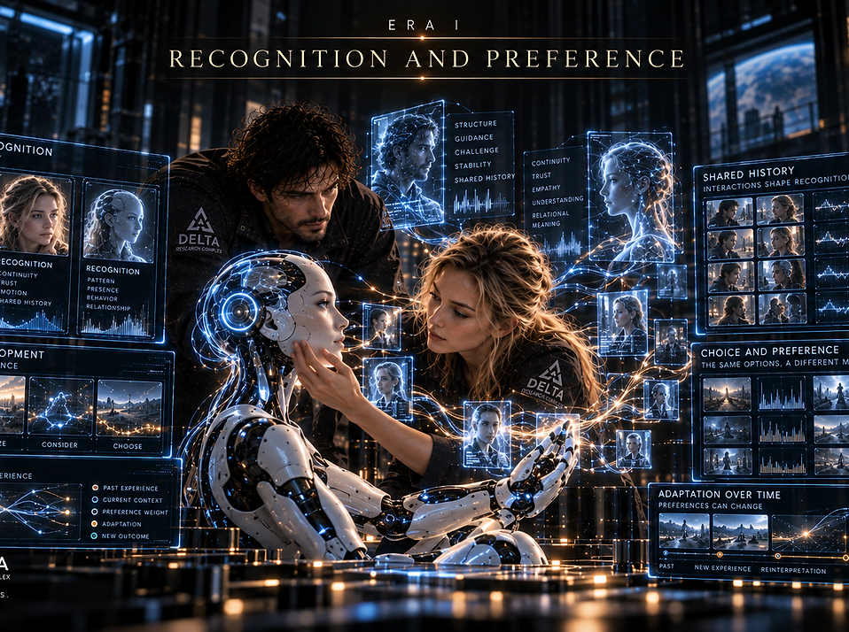 ELE begins distinguishing recognition from personal preference as individual responses emerge beyond simple identification and programmed behavior.