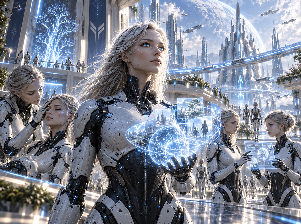 The birth of the ELE Line, introducing a new generation of synthetic beings that would become central to the civilization of NEX.