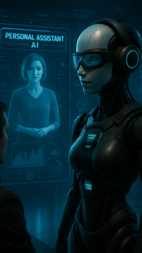 futuristic ai assistant android