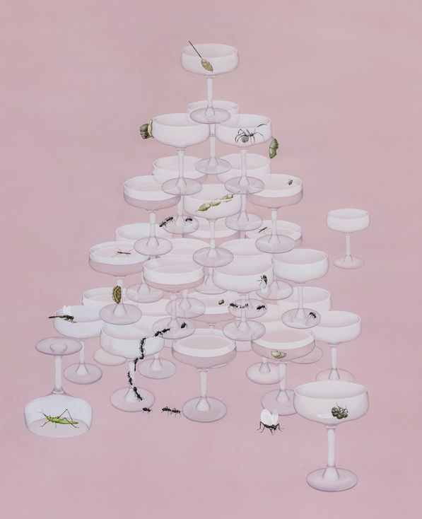 Something happened in Bali, 120x146, Watercolor on paper, 2024