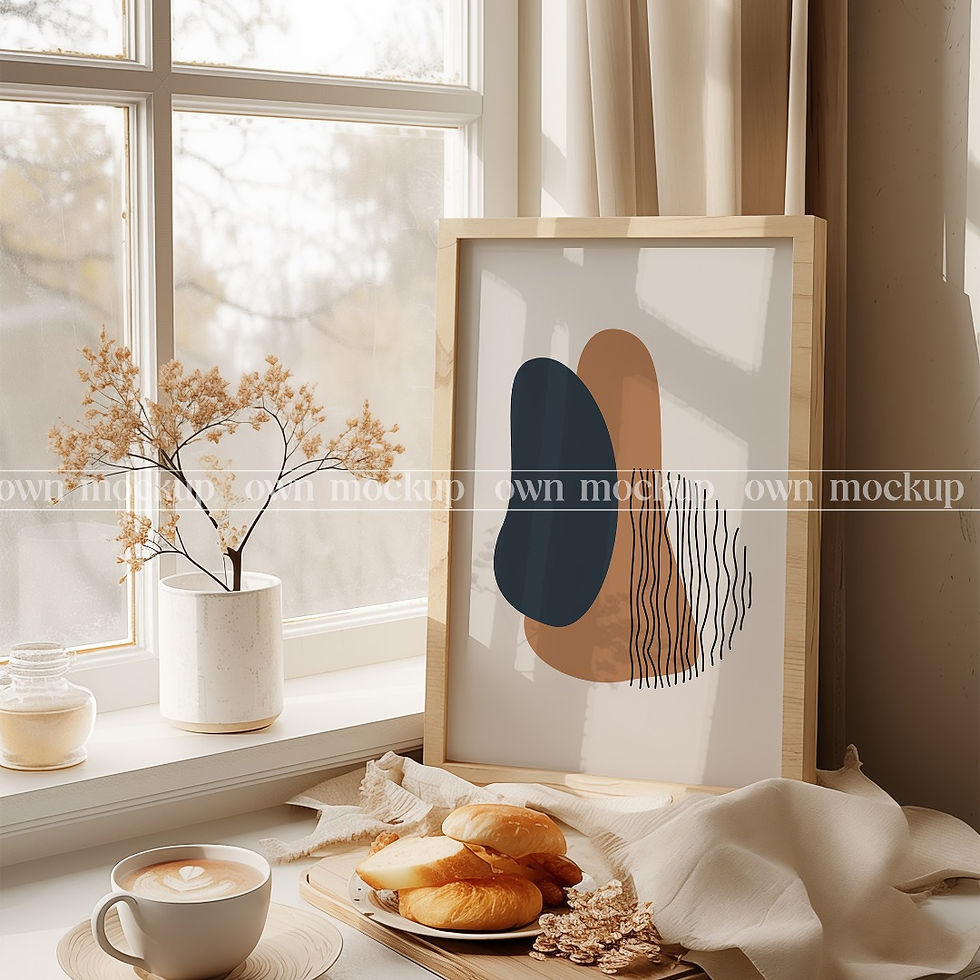 Thumbnail: Close up mockup frame poster