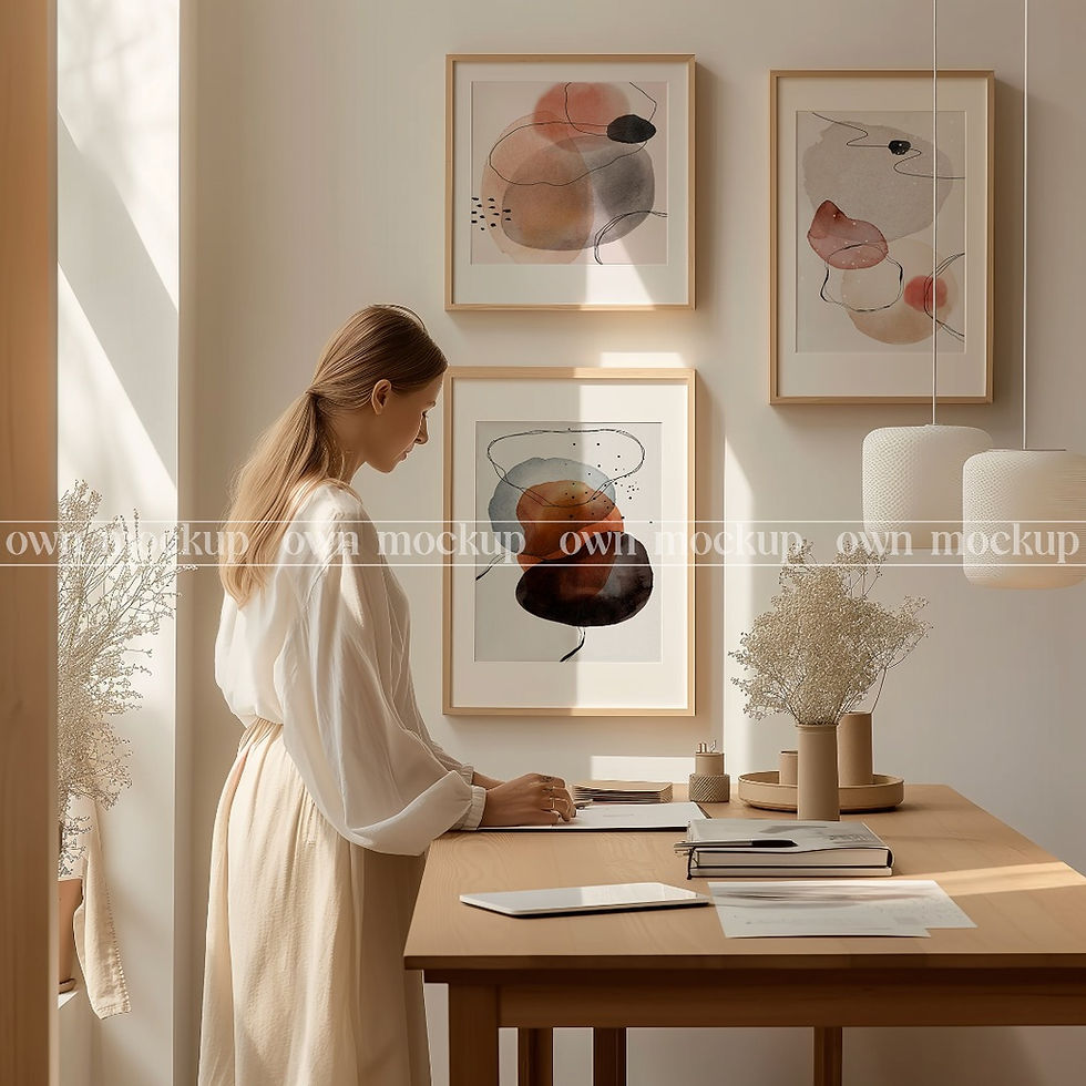 Thumbnail: Japandi home office gallery wall mockup