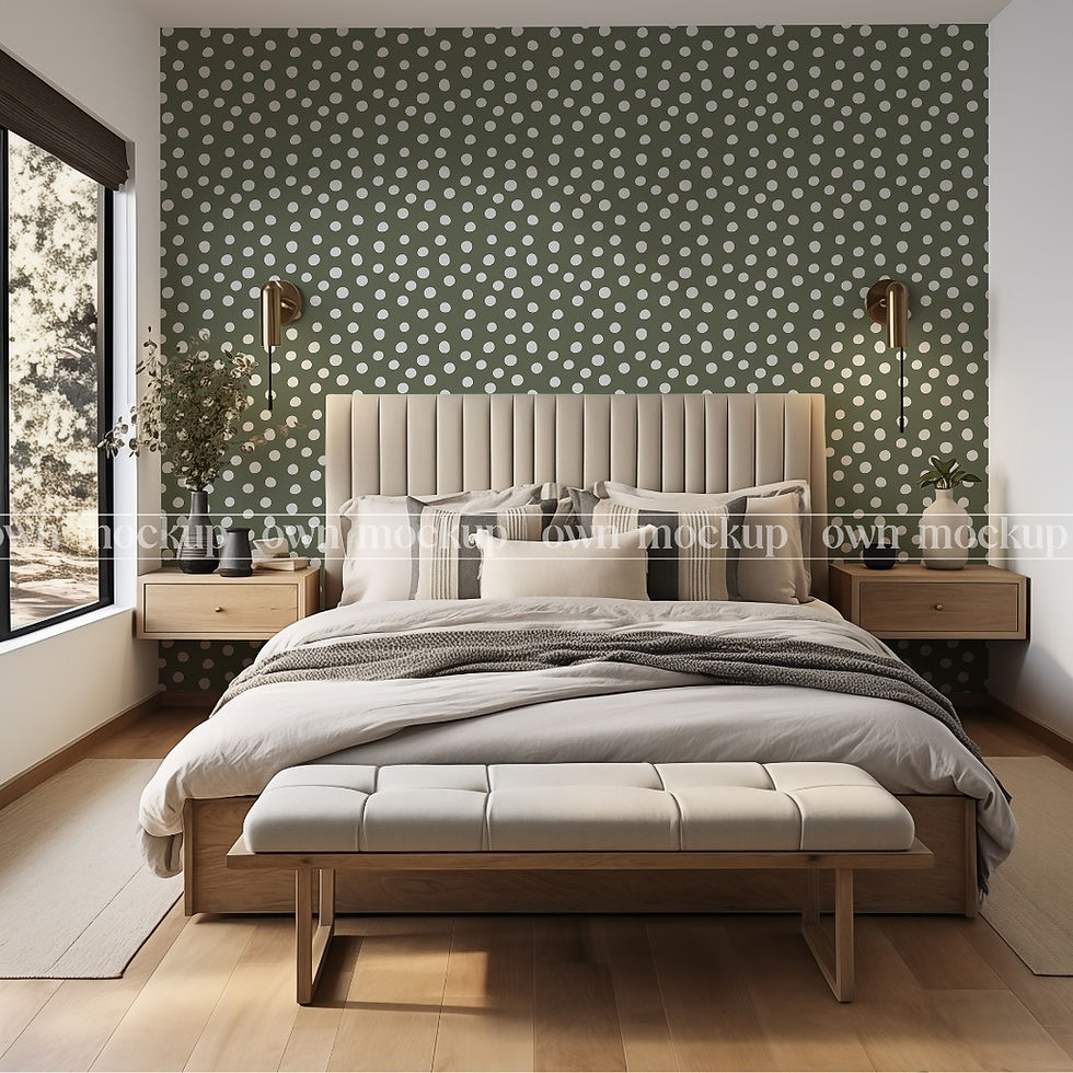 Thumbnail: Master bedroom wallpaper mockup