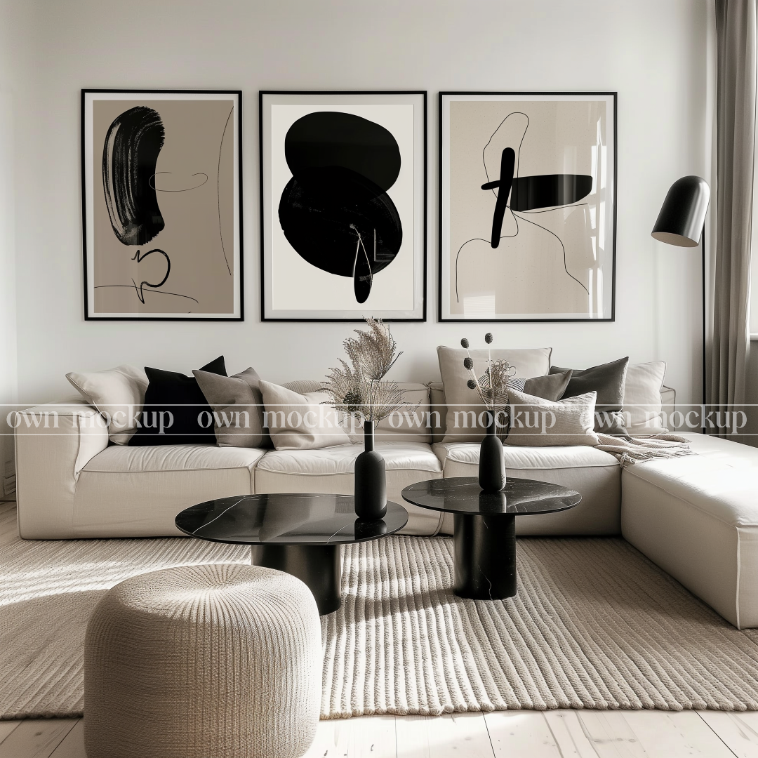 Modern neutral frame mockup