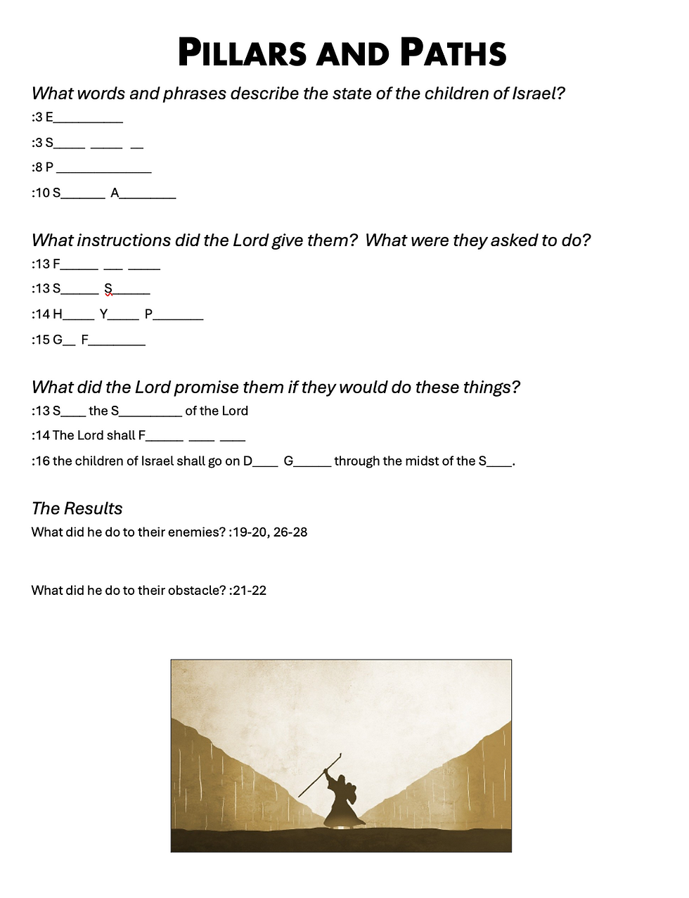 Thumbnail: Exodus 14-18 Slides, Handouts, Lesson Plan