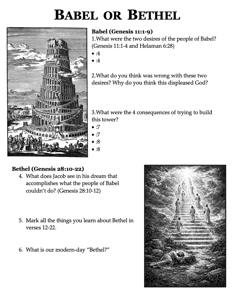 Thumbnail: Genesis 6-11, Moses 8 Slides, Handouts, Lesson Plan