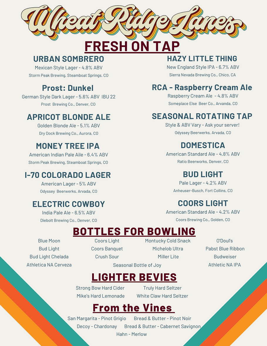 Beer Wheat Ridge Lanes