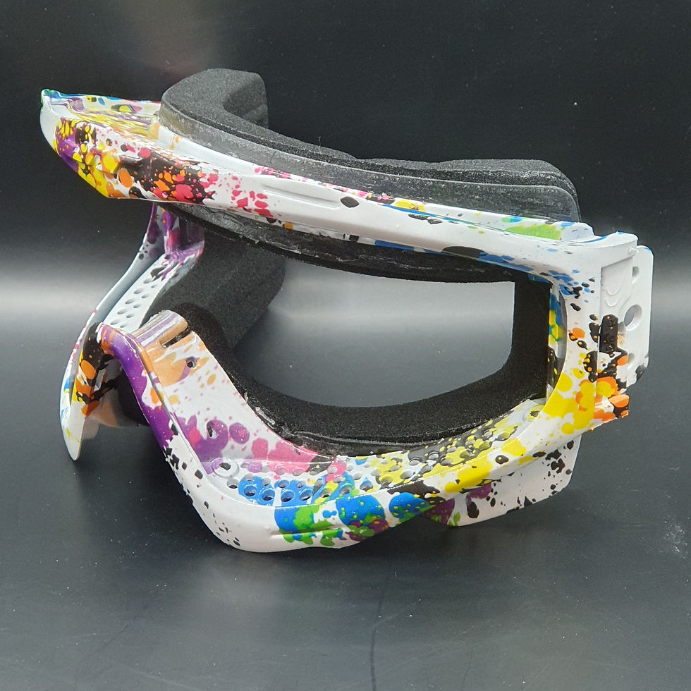 White with Spatter – Custom JT Goggle Frame