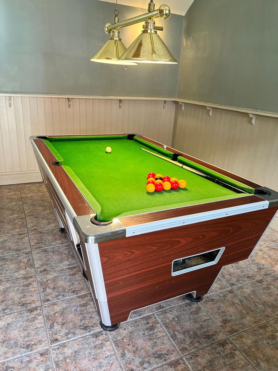Slate bed pool table in separate games room at Granary Court Fun for all the family at this exclusive use party venue