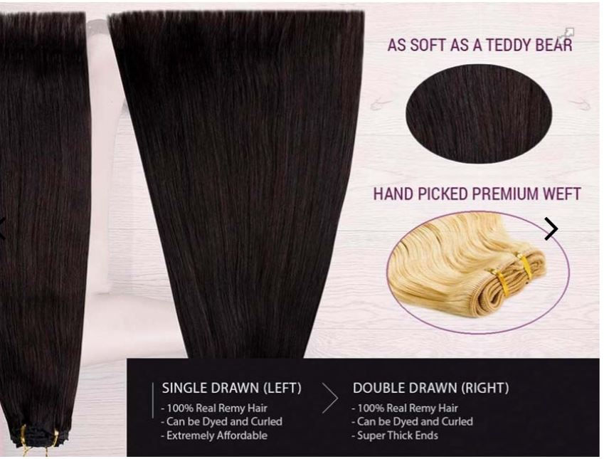Thumbnail: Weft Mixed Colors- Double Drawn- Fairy Tale Hair Extensions