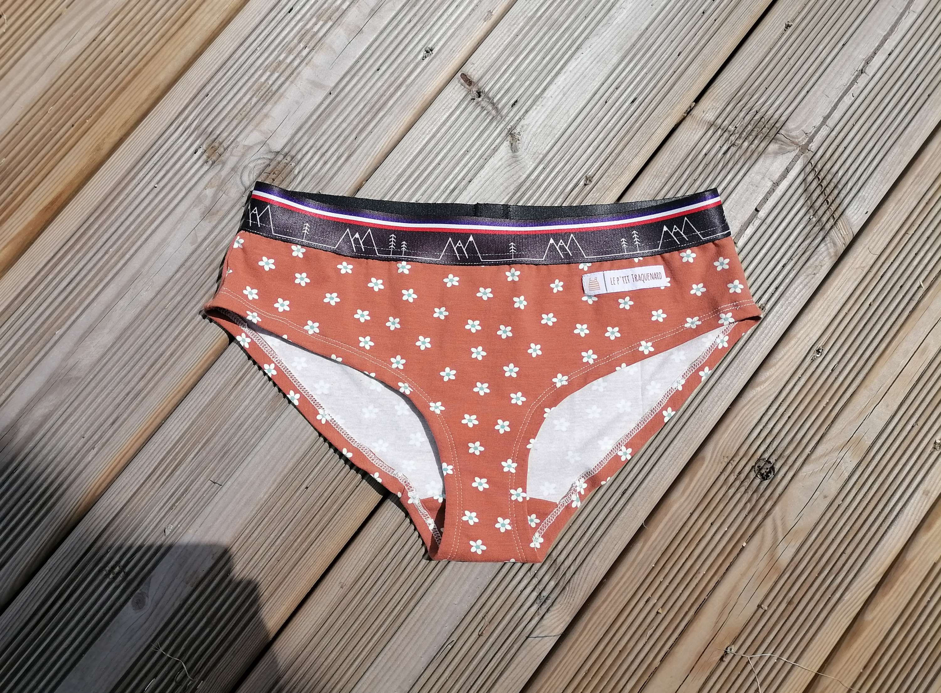 Culotte fleurs marron