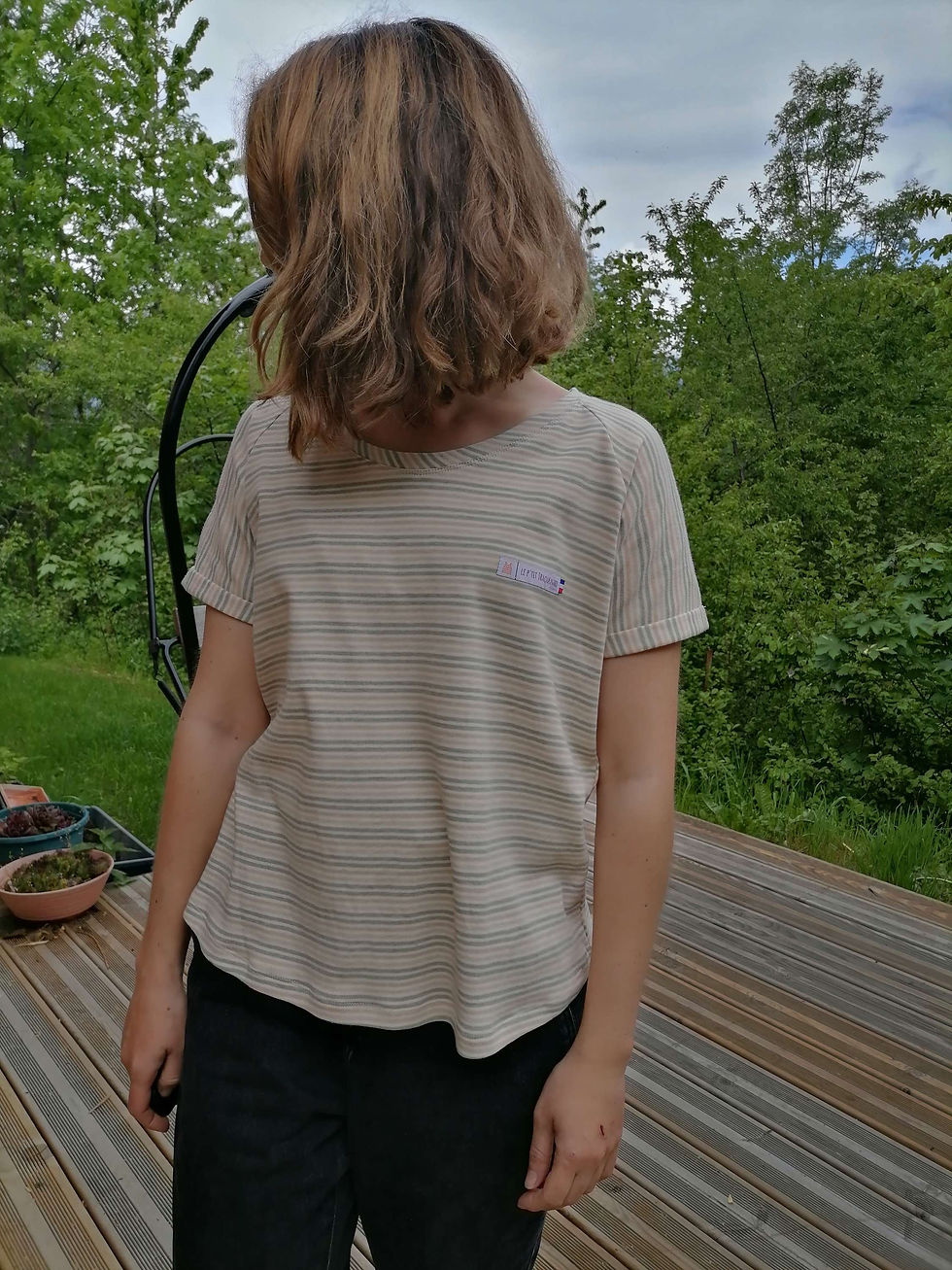 Miniature :  T shirt ample rayé Coton Bio