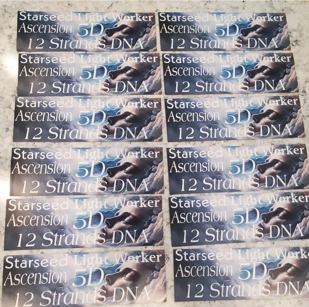 Light Worker DNA 12 Strands Ascension Car Magnet