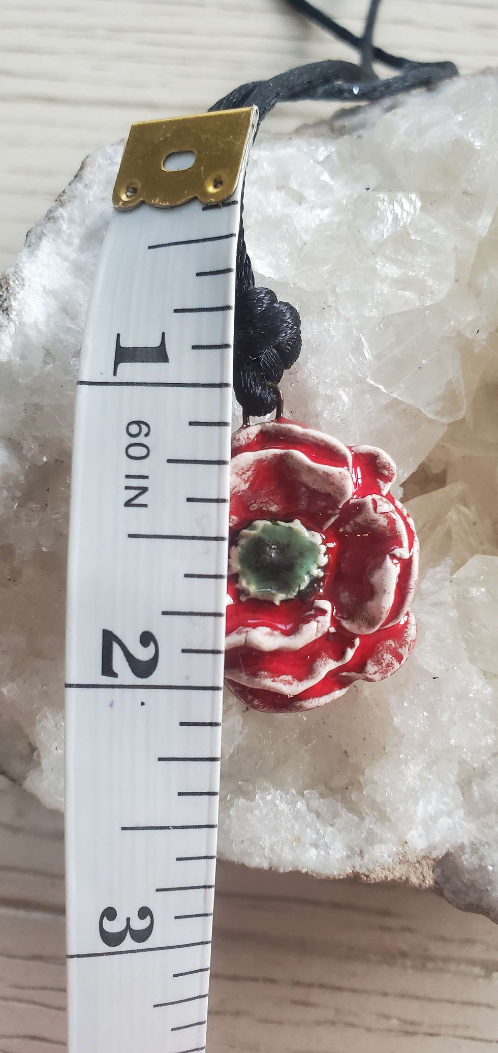 Thumbnail: Ceramic Poppy Essential Oil Aromatherapy Diffusing  Pendant