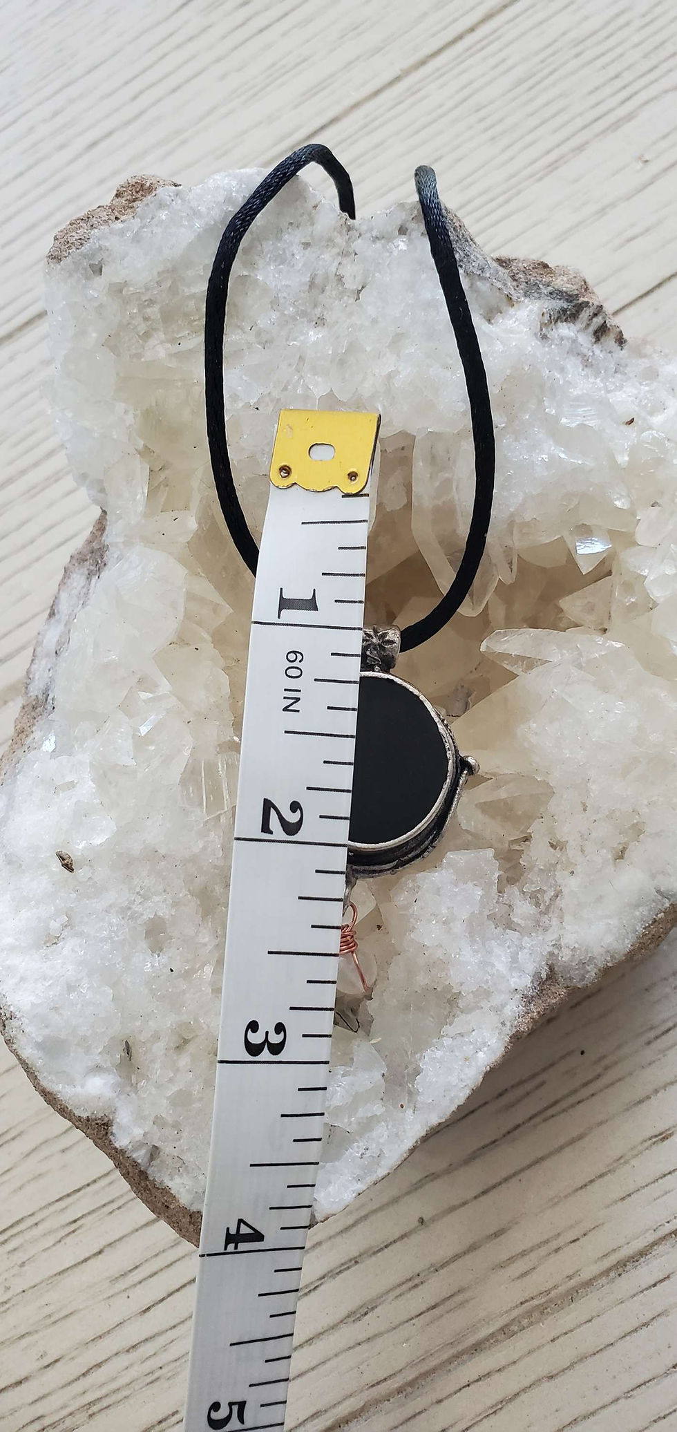 Thumbnail: Shungite and Selenite Resin Stone Pendant