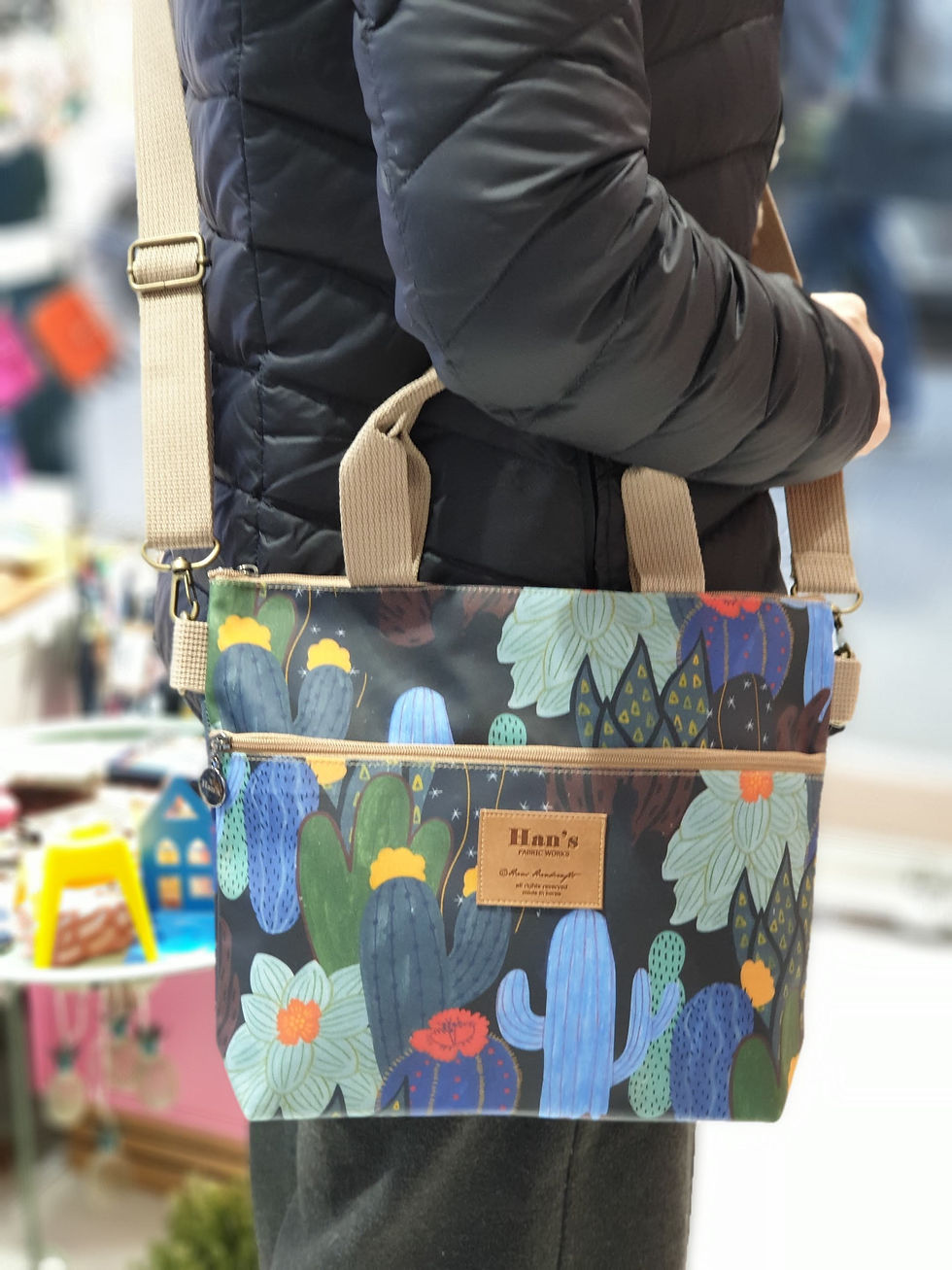 サムネイル： Tote Cross Bag |Cactus