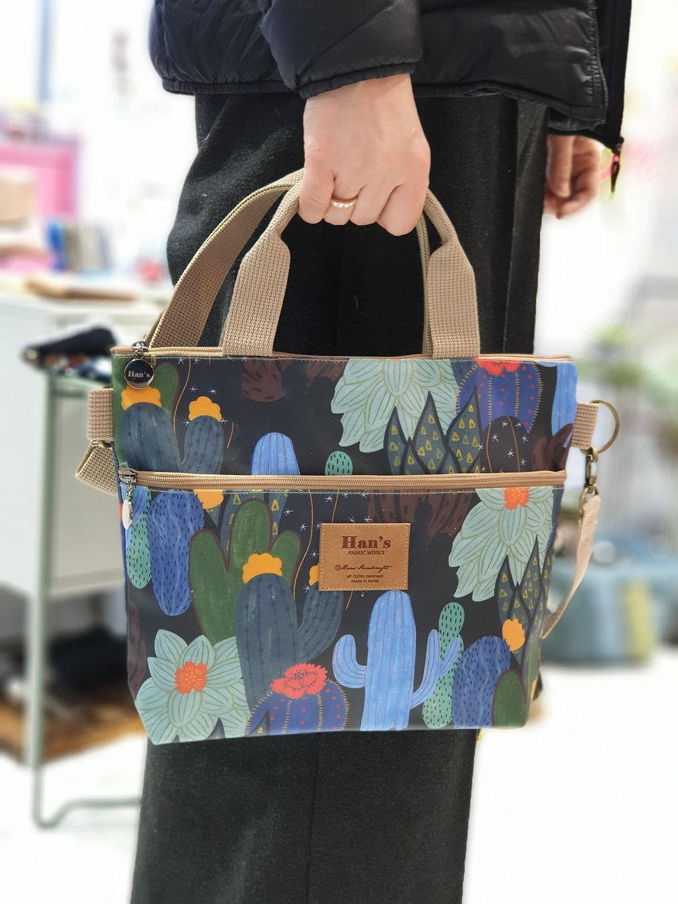 サムネイル： Tote Cross Bag |Cactus