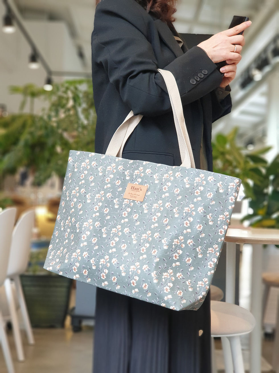 縮圖：Coated Cotton Shopper Bag |Small Flower