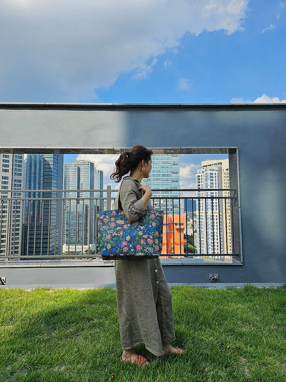 Imej kecil: Coated Cotton Shopper Bag |Lent Lily