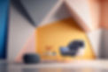 Moderne kreative Wandgestaltung Polygone bunt Interior Design