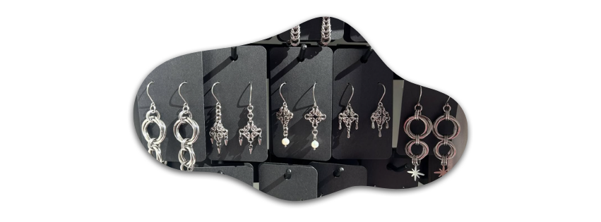 Chainmail jewelry image found in Secondhand Circus, a vintage clothing and jewelry store w
