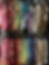 Unique vintage clothing selection from one of the Secondhand Circus vendors, organized in rainbow order.