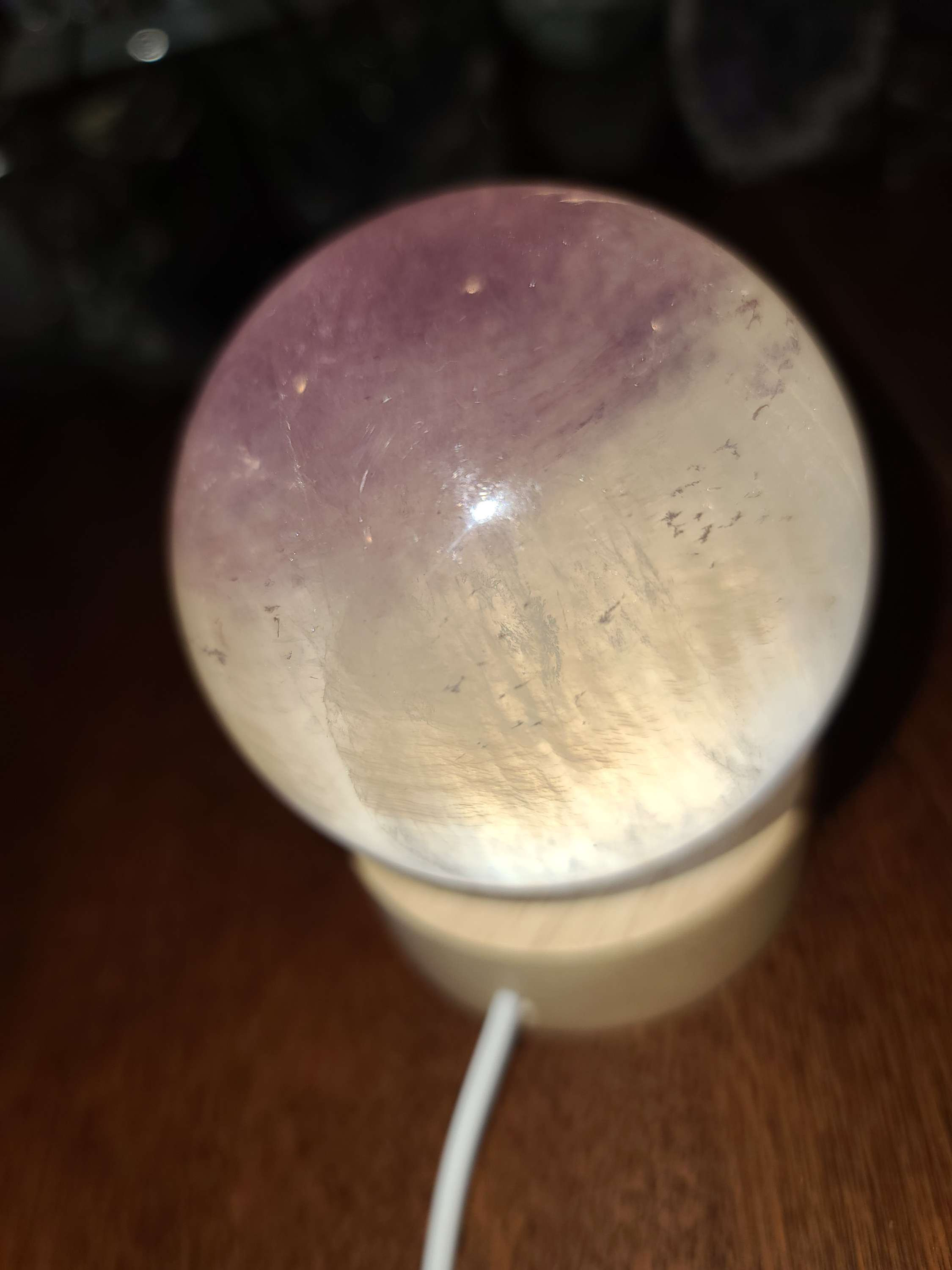 Rainbow Fluorite crystal sphere