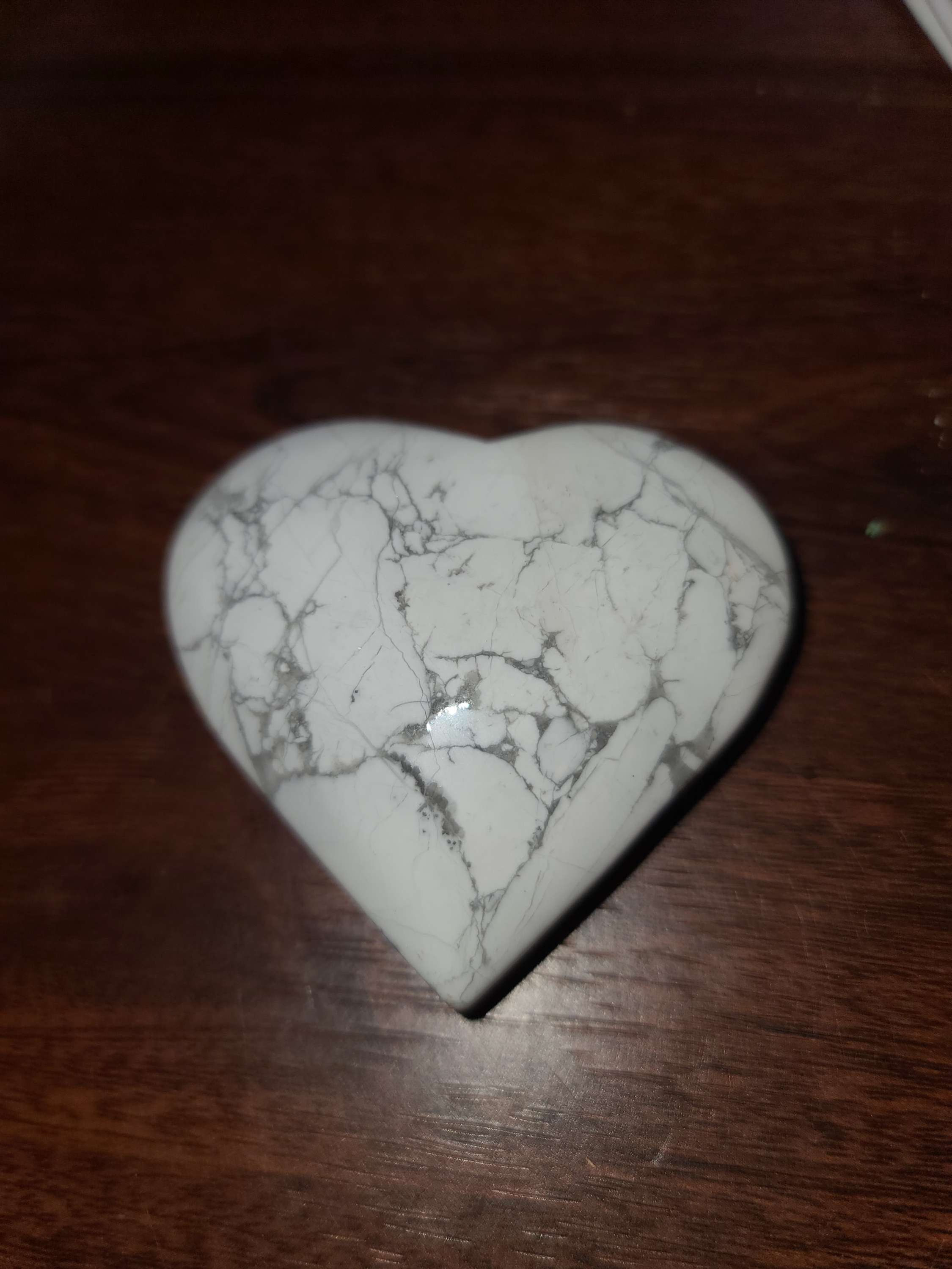 Howlite Crystal Heart