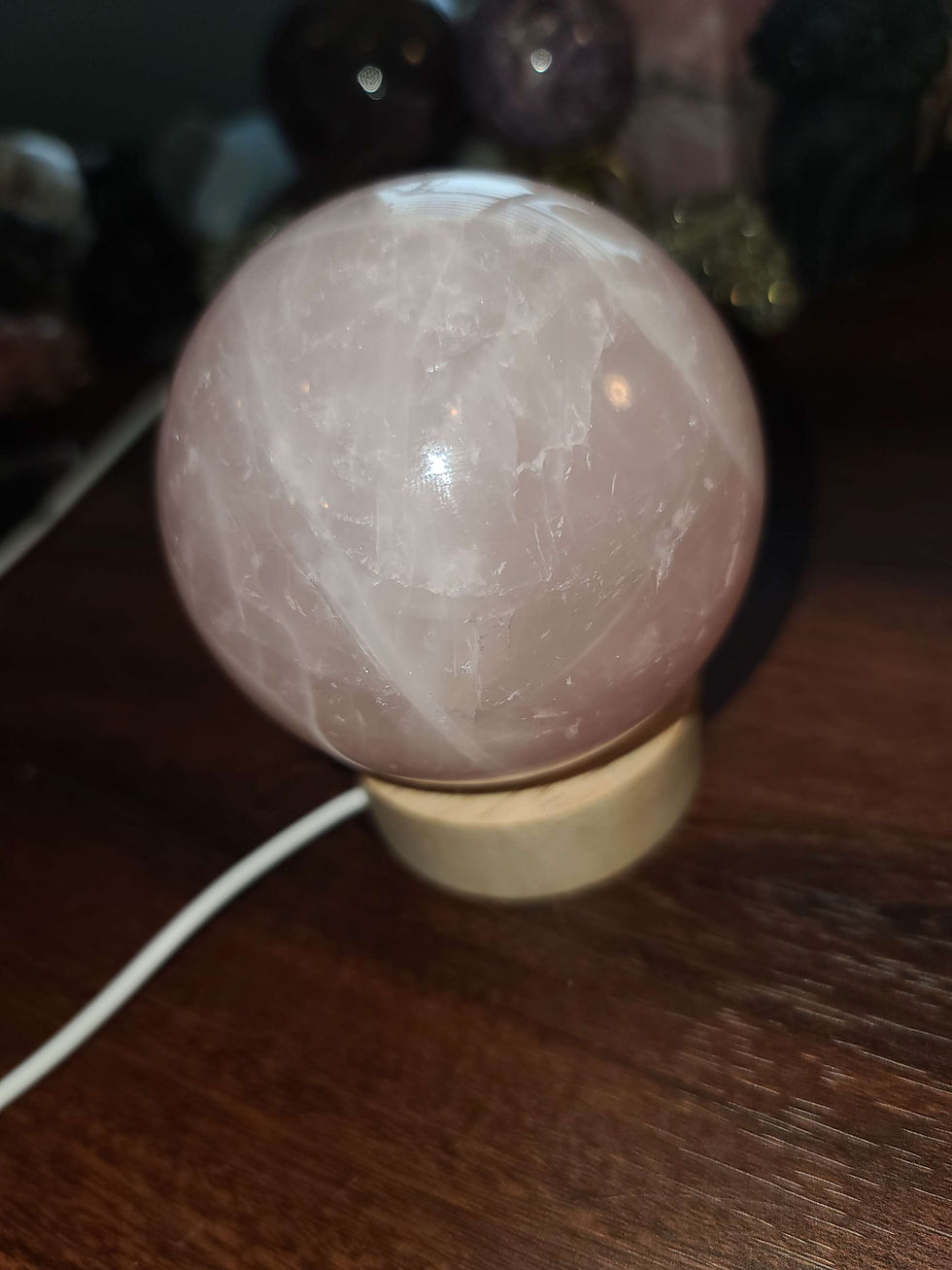 Thumbnail: Star rose quartz crystal sphere 