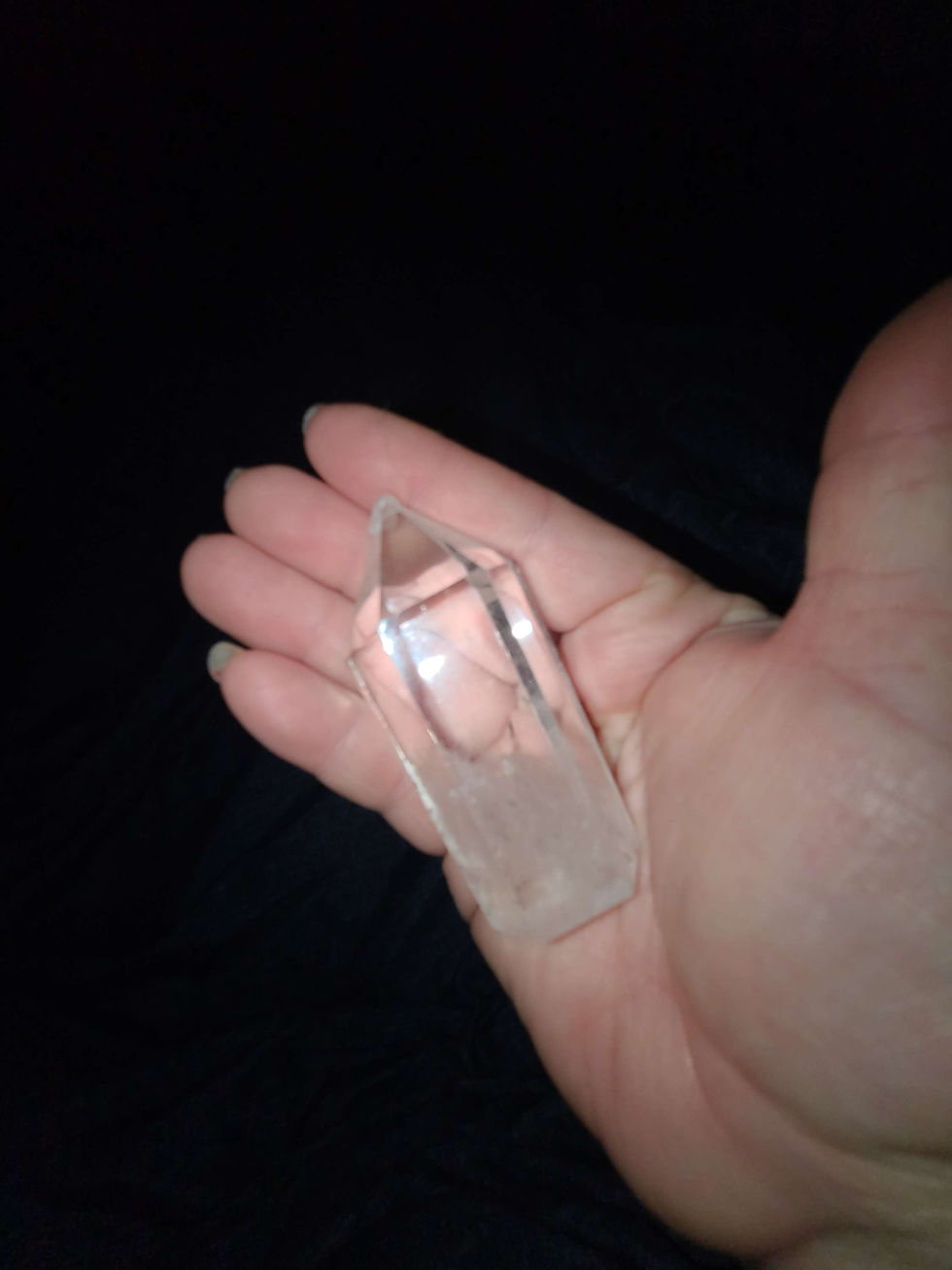 Thumbnail: Princess cut crystal grade aaa clear quartz tower