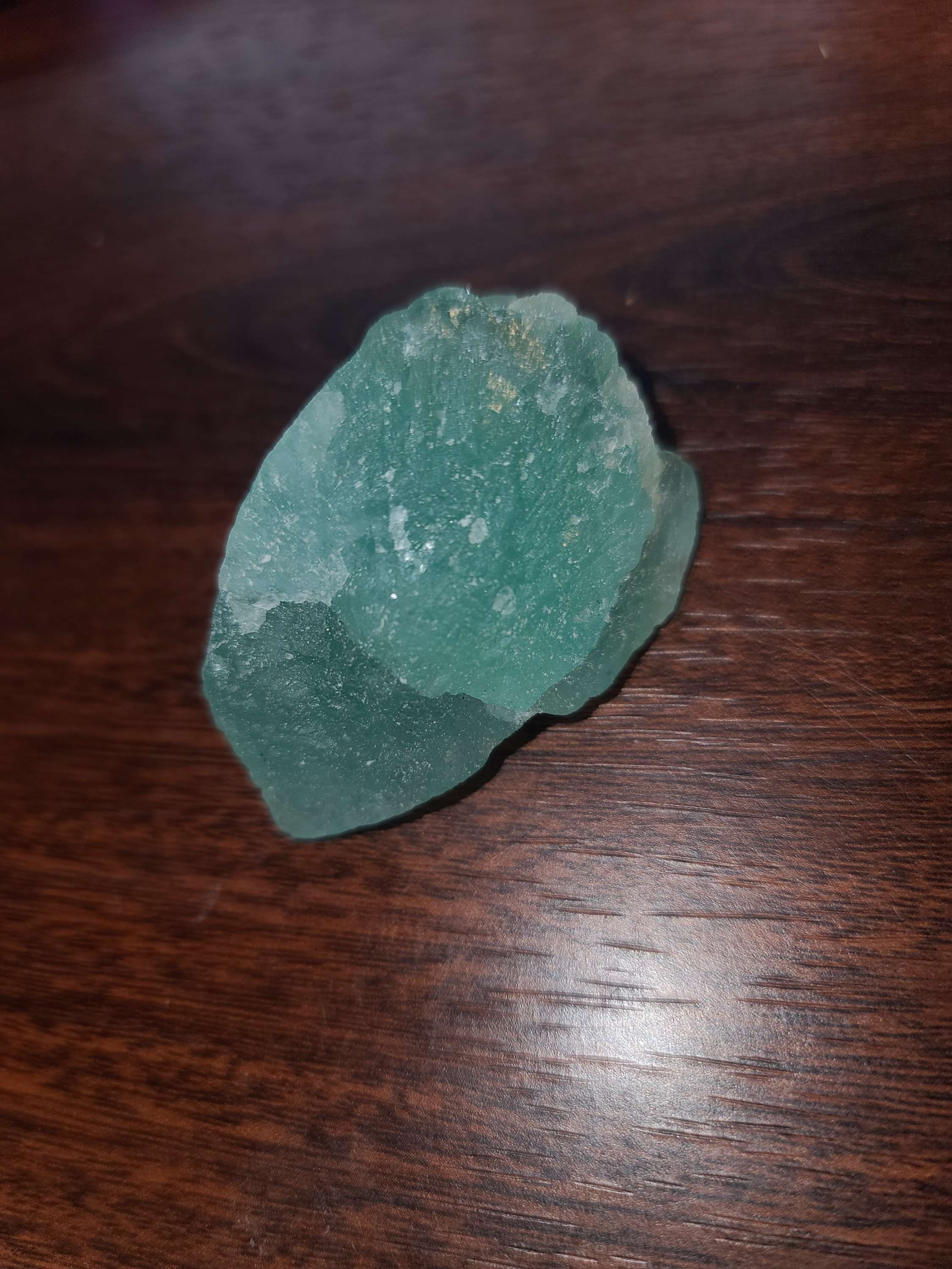 Green fluorite crystal raw specimen 